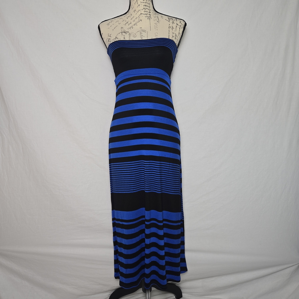 Azules Striped 2-in-1 Convertible Maxi Skirt / Strapless Dress - Small